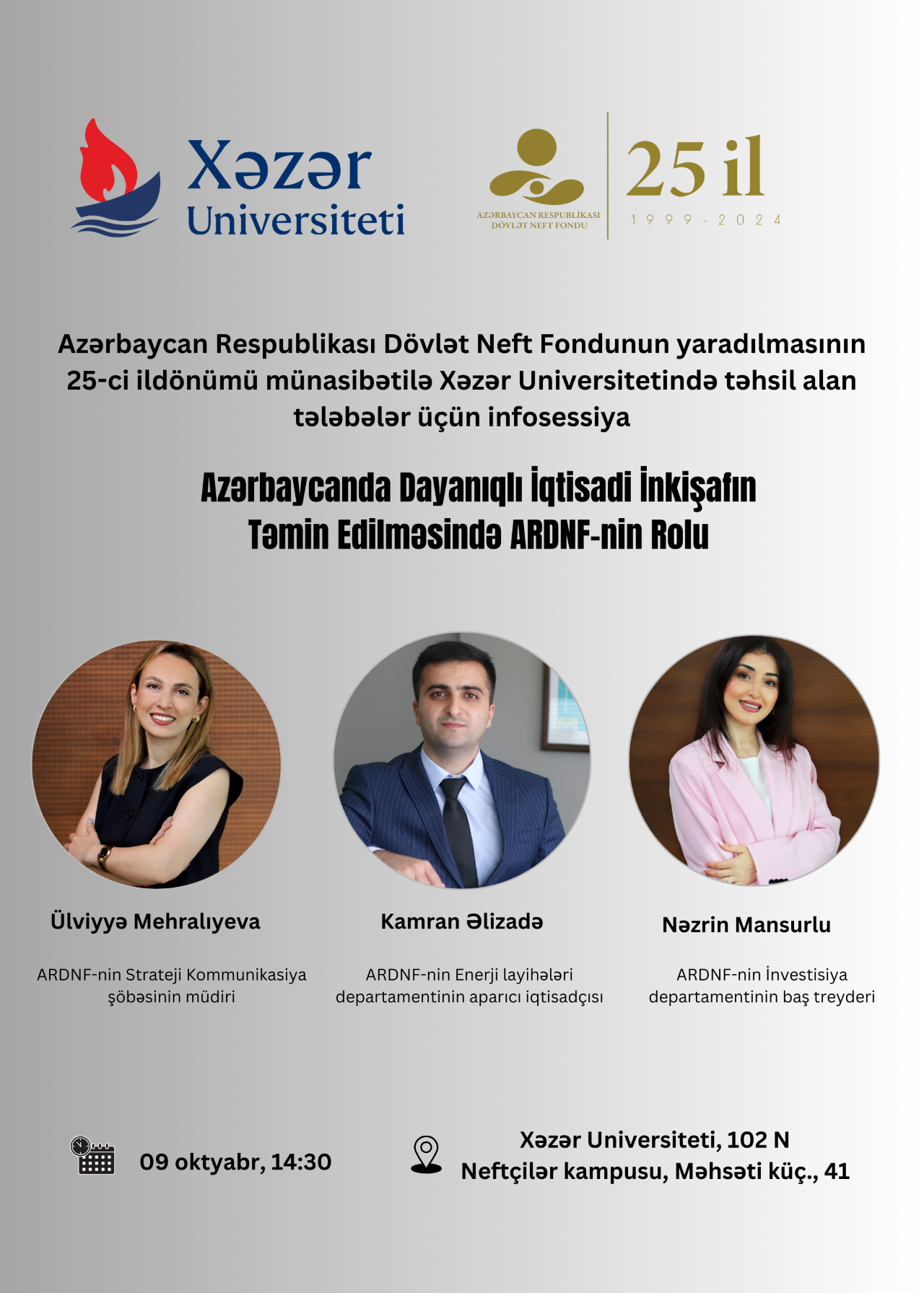 ANNOUNCEMENTS Khazar University